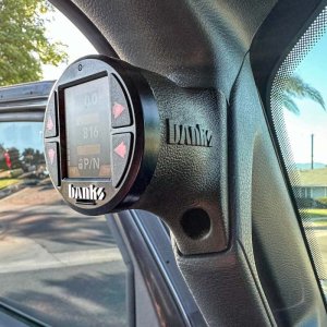 Jeep Wrangler Gauge Pod - Banks Power - iDash Stealth Single - Black - `18-`23